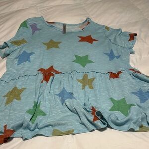 Honeyme Curvy Light Blue Knit Top